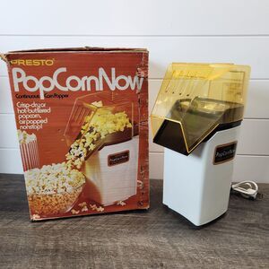 Vintage 1978 Presto PopCornNow Continuous Corn Popper Hot Air Popper 04810 WORKS